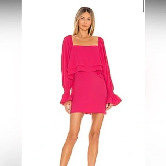 REOLVE Amanda Uprichard Hot Pink Kade Dress Revolve XS - Picture 2 of 5